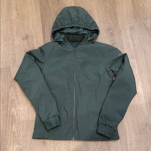 Columbia Hillside Women’s Green reversible Hooded Jacket size XS